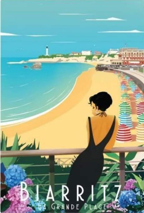 Magnifique T3 - Grande Plage 비아히쯔 외부 사진